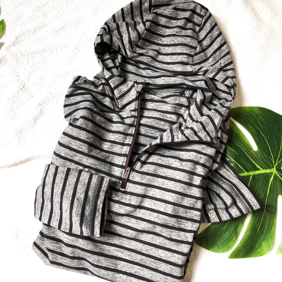 lululemon athletica Other - LULULEMON YSDS Grey Black Stripe Surge Warm Hoodie